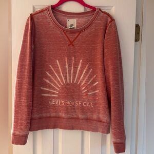 Levi's Mineral Wash SF CAL Sweatshirt in Red - Womens Medium Sunburst Design